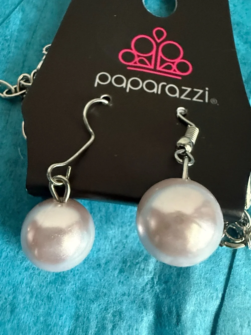 Silver Multi-Chain Necklace with Pink Pearls - Women Jewelry